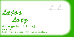 lajos lotz business card